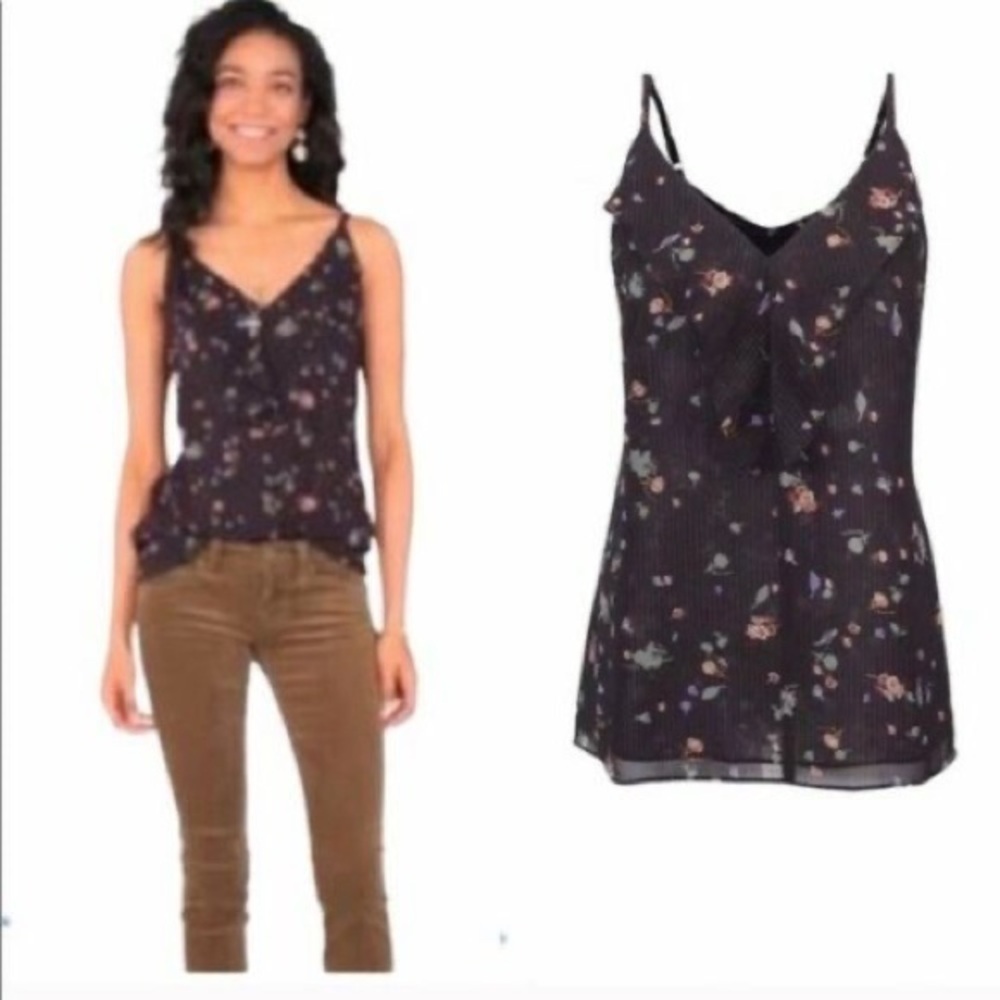 CAbi #3607 Pinstripe Floral Cami medium - Picture 1 of 11